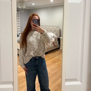 Garage Natural Speckled Knit Sweater